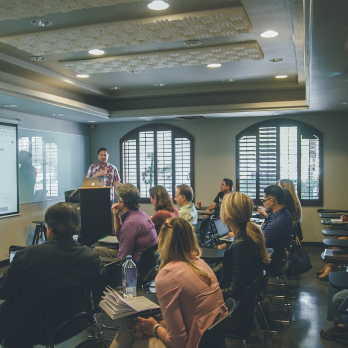 Instructor leading a training workshop